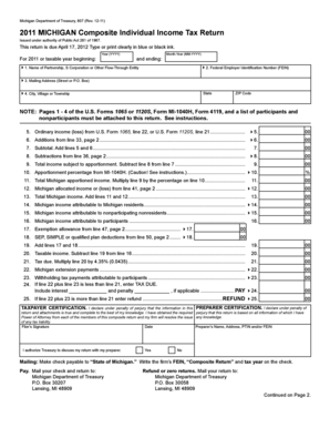 Michigan Composite Individual Income Tax Return