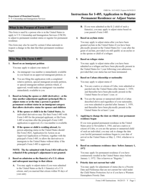I-485 Application to Register Permanent Residence