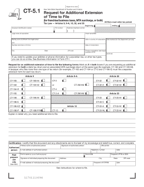 New York State CT-5.1 Extension Form