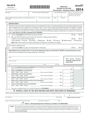 Kentucky Nonresident Income Tax Return