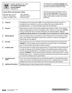 Kansas For-Profit Corporation Annual Report