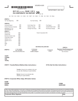 Pennsylvania Corporate Tax Report