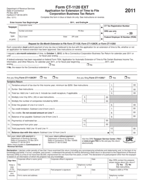 Connecticut Form CT-1120 EXT
