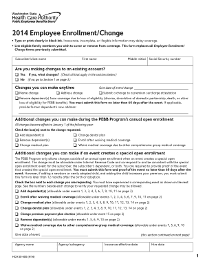 2014 Employee Enrollment Change Form