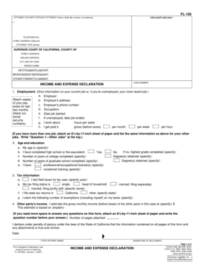 California Income and Expense Declaration Form