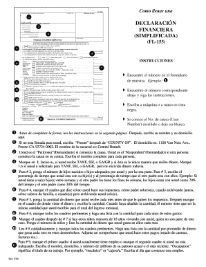 Declaración Financiera de California