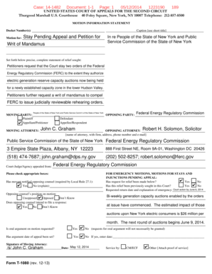 Motion Information Statement