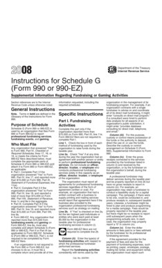 Instructions for Schedule G (Form 990 or 990-EZ)