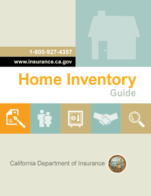 Home Inventory Guide - California Department of Insurance - State - insurance ca