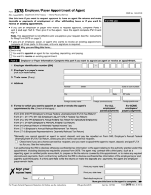 IRS Form 2678 Employer Payer Appointment of Agent
