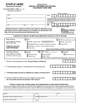Mississippi Annual Information Return