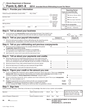 Illinois Amended Withholding Tax Return