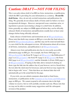 IRS Form 1040A Instructions