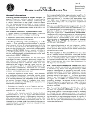 Massachusetts Estimated Income Tax Payment Voucher