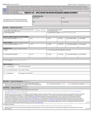 Motor Passenger Carrier Authority Application