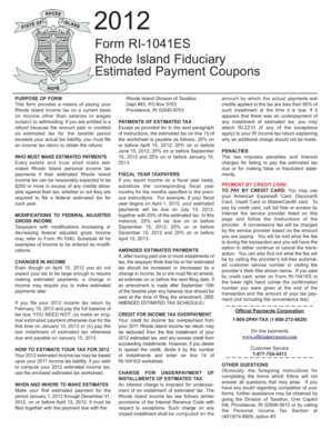 Rhode Island Fiduciary Estimated Payment Form