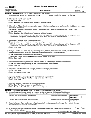 Injured Spouse Allocation Form 8379