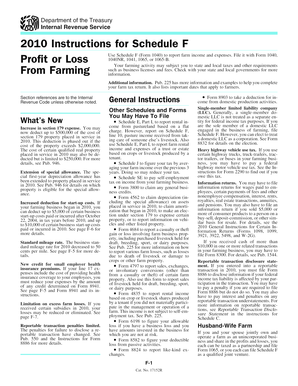 2010 Instructions for Schedule F