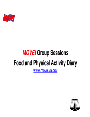 MOVE Group Sessions Food and Physical Activity Diary