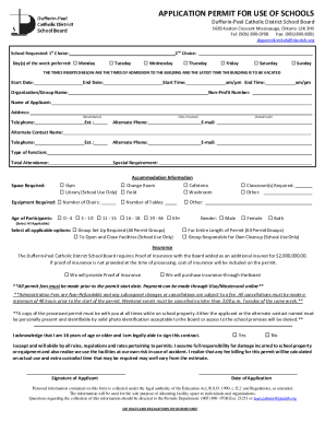 Permit Application - Dufferin-Peel Catholic District School ...