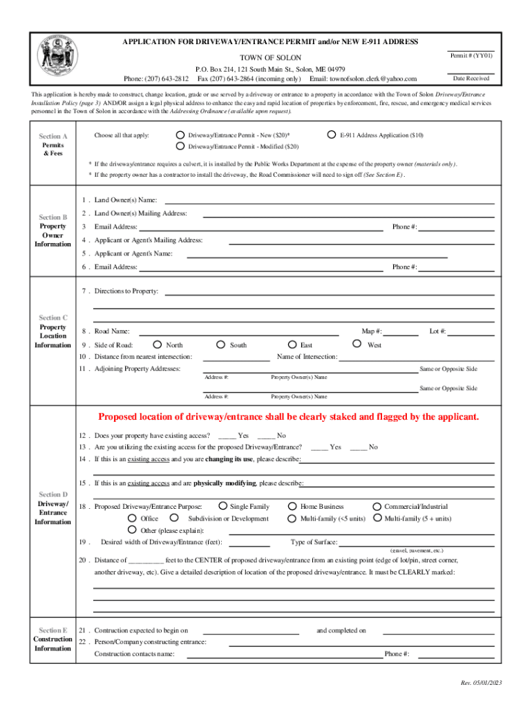 Fillable Online dickinson county driveway / entrance permit application