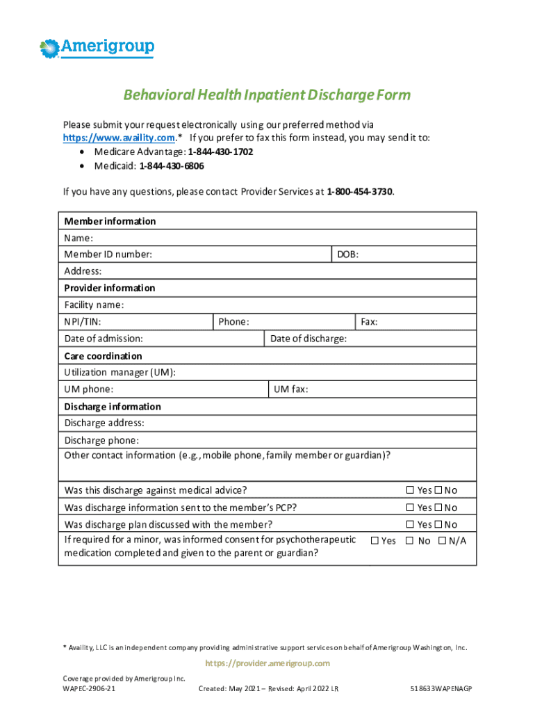 availity backup codes Preview on Page 1