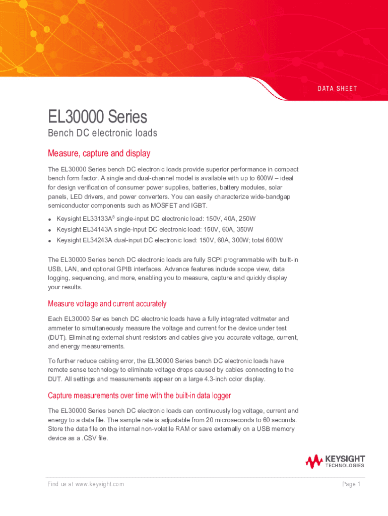 Fillable Online Keysight Launches Compact DC Electronic Loads for the Fax Email Print