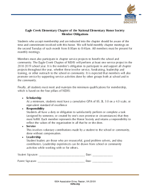 Eagle Creek Elementary Chapter of the National ...