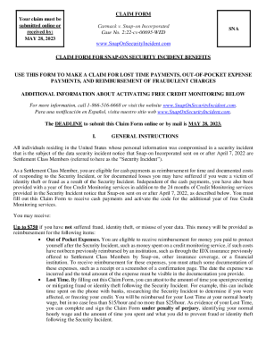 Submit Claim - Snap-on Security Incident Settlement