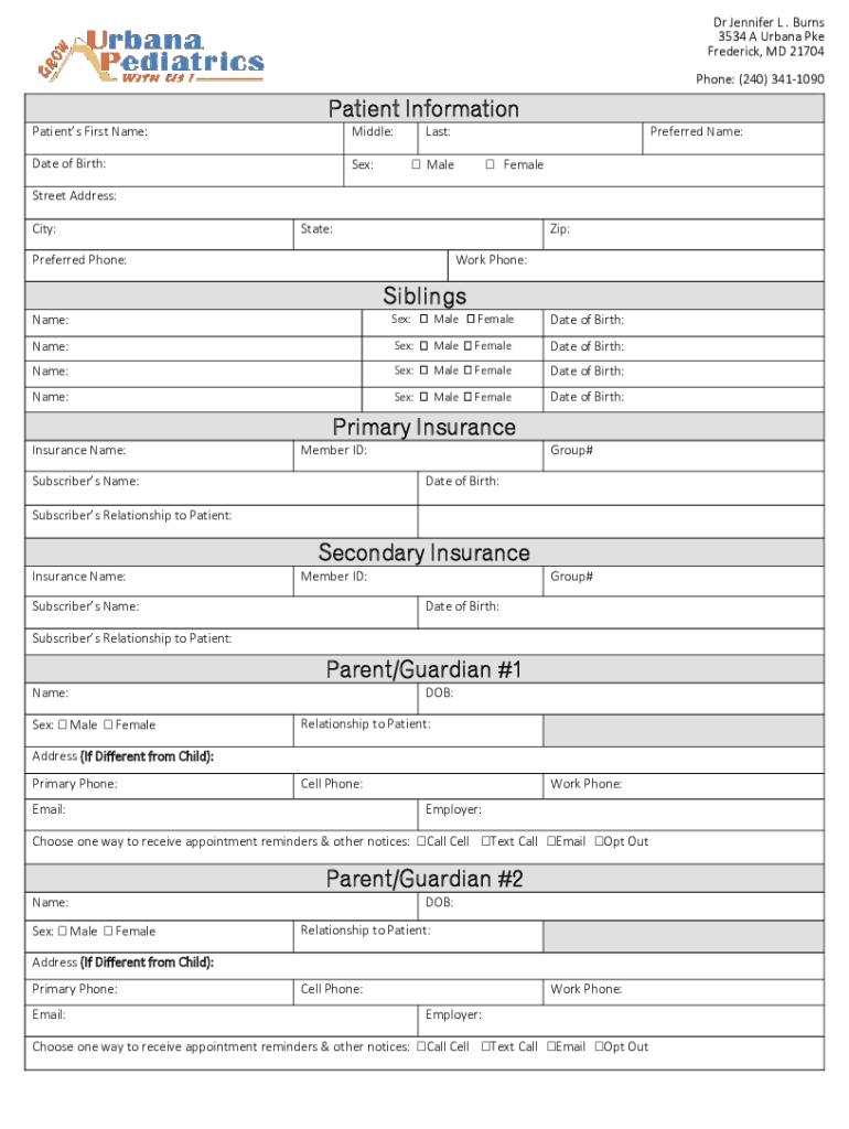 Fillable Online Jennifer L BurnsFrederick, MD - NPI Number Lookup Fax ...