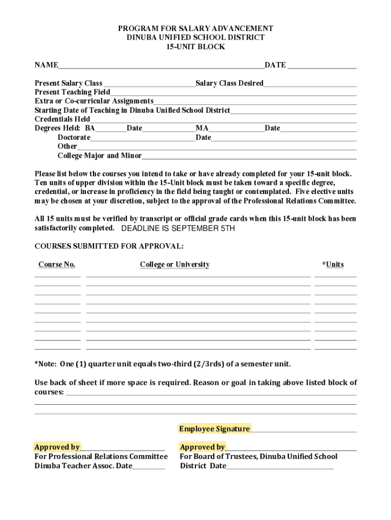 Fillable Online 15 UNIT BLOCK FORM FOR SALARY ADVANCEMENT Fax Email fillable-online-15-unit-block-form-for-salary-advancement-fax-email