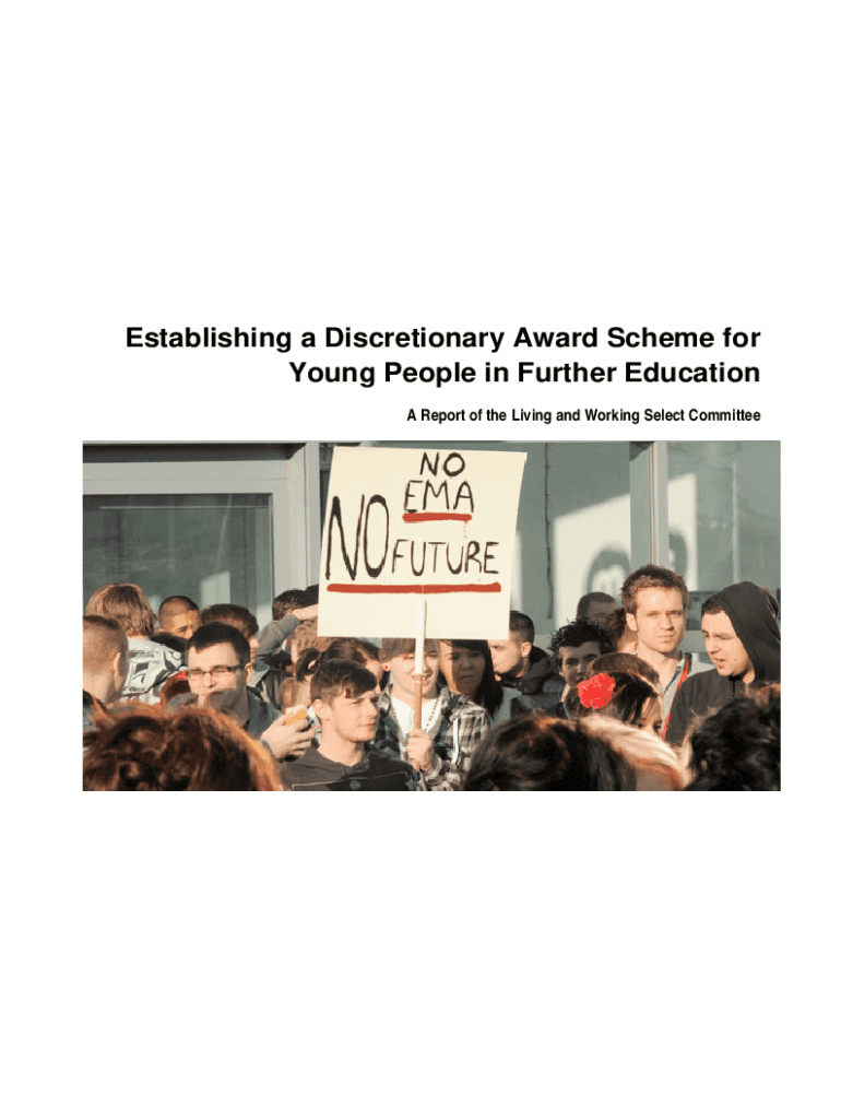 Fillable Online Establishing a Discretionary Award Scheme for Young