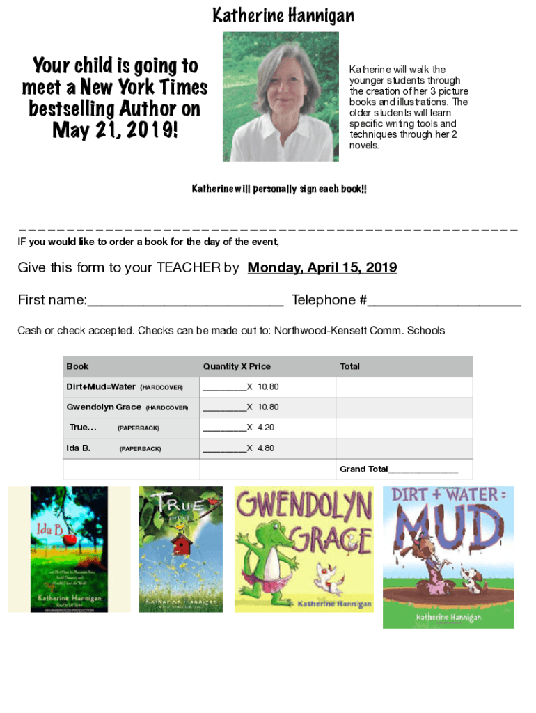 Author Visit Book order form Preview on Page 1
