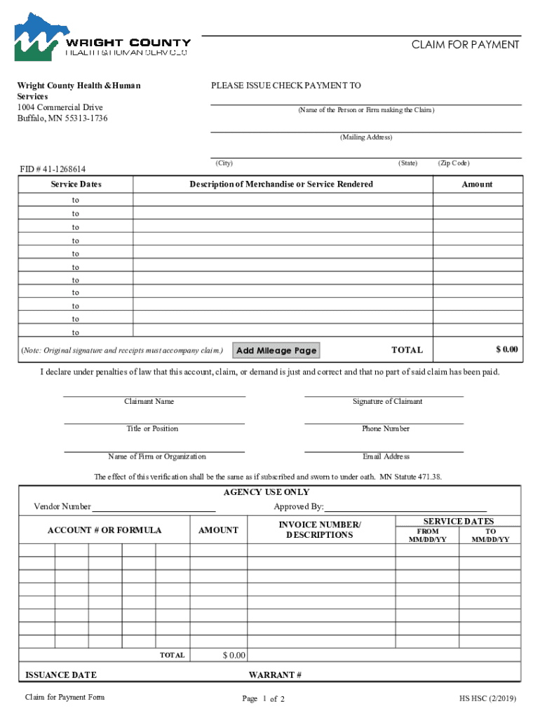 Fillable Online Claim For Payment Form Fax Email Print PdfFiller fillable-online-claim-for-payment-form-fax-email-print-pdffiller