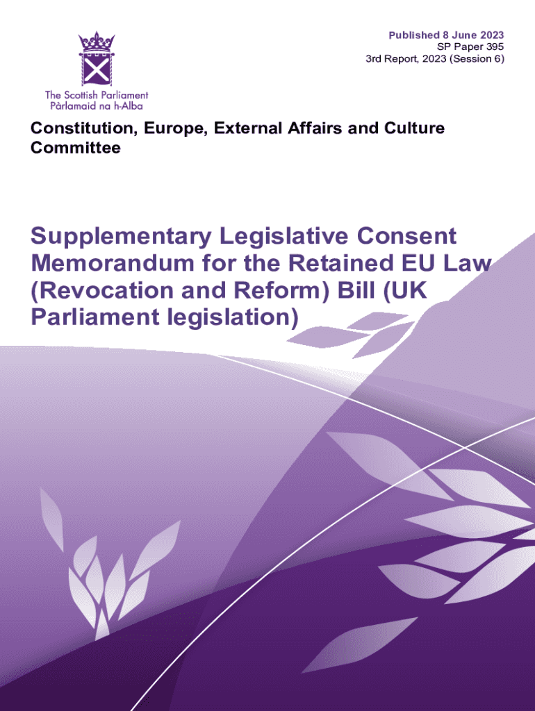 Fillable Online Retained EU Law letter to UK Government gov.scot Fax