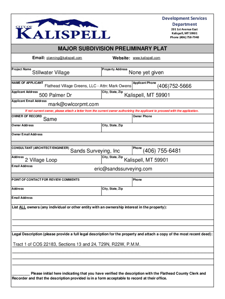 Fillable Online Agenda Kalispell City Planning Board and Zoning Fax