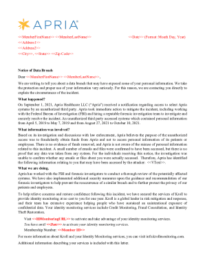 Date Name Street Address City, State, ZIP NOTICE OF ...