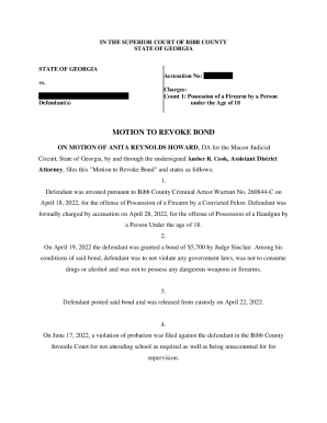 MOTION TO REVOKE BOND