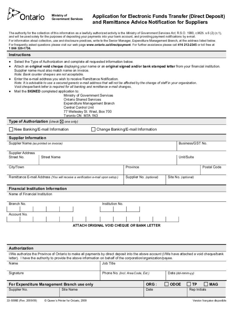 Fillable Online Requesting electronic deposit of payments in lieu of