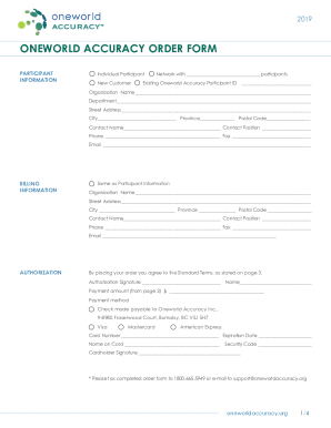 Oneworld Accuracy User Guide