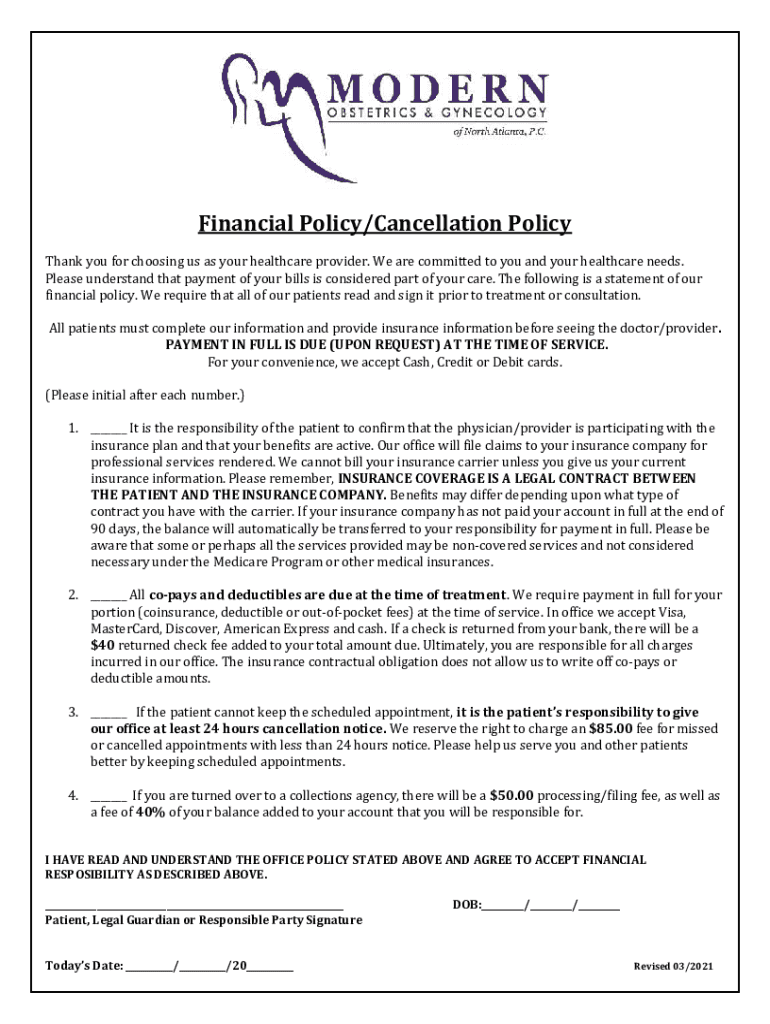 Fillable Online Sample Patient Payment Policy Fax Email Print pdfFiller