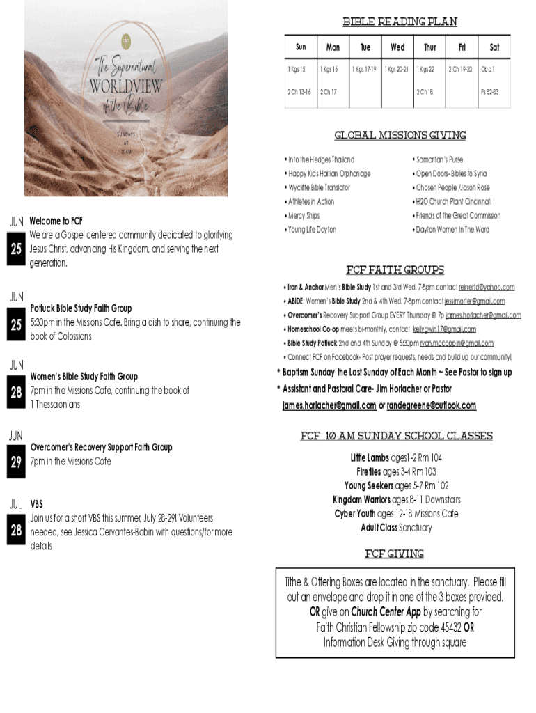 Fillable Online Bible in a Year: 365-Day Reading Plan Fax Email Print ...