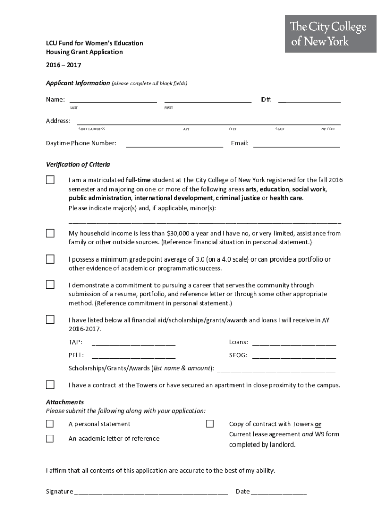 Fillable Online broadcast ccny cuny LCU Fund for Women's Education