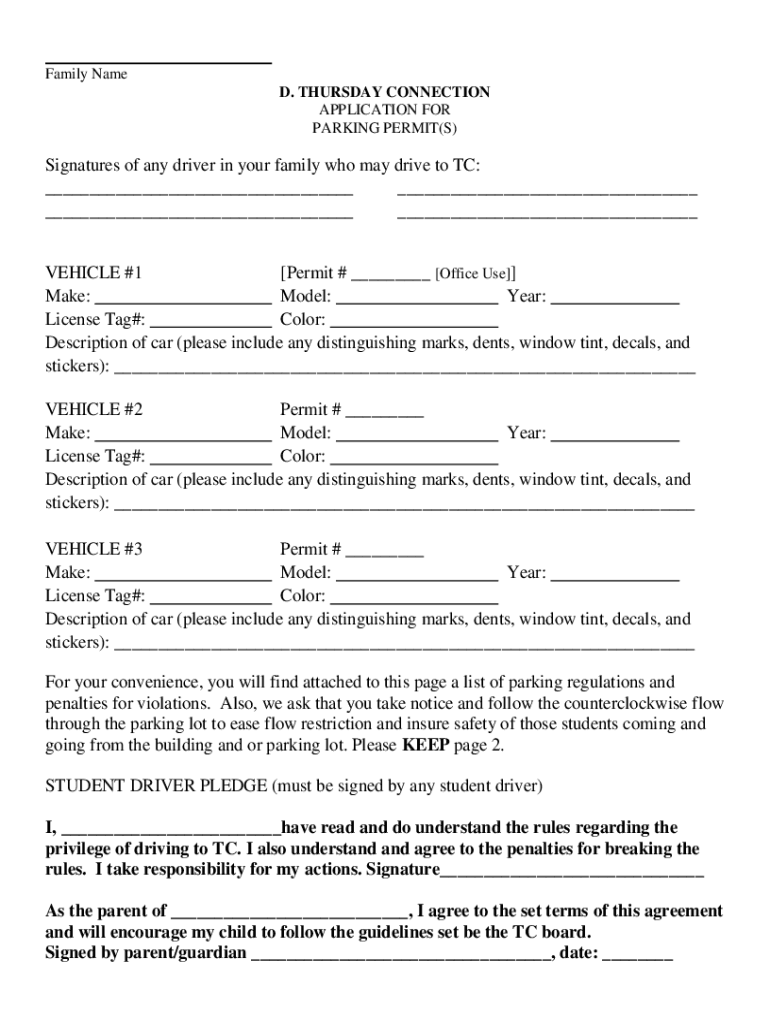Fillable Online Disabled Person Parking Permit Placard Application