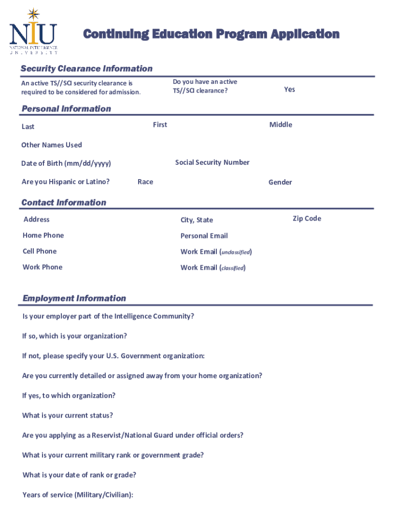 Fillable Online How to Get a TSSCI Security Clearance Fax Email Print