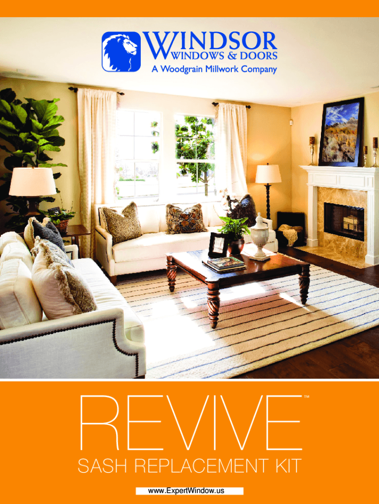 Fillable Online Windsor Windows and Doors Revive Sash Replacement Kit