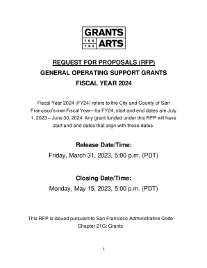 Fillable Online Request for Proposals (RFP) General Operating Support ...