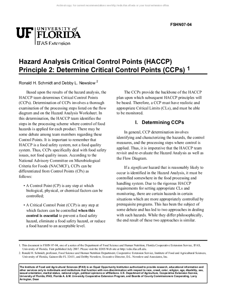 Fillable Online Hazard Analysis Critical Control Points HACCP fillable-online-hazard-analysis-critical-control-points-haccp