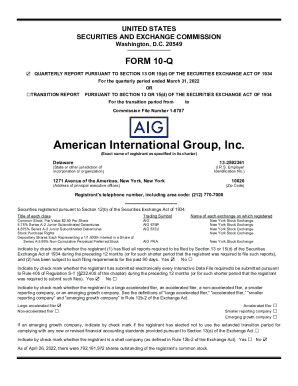 AIG Form 10-Q (1q22). AIG Form 10-Q (1q22)