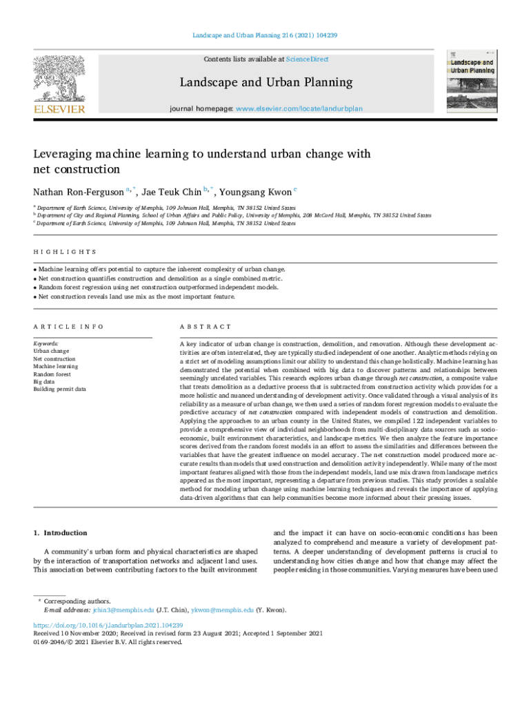 Fillable Online Diagnosis and Planning Strategies for Quality of Urban